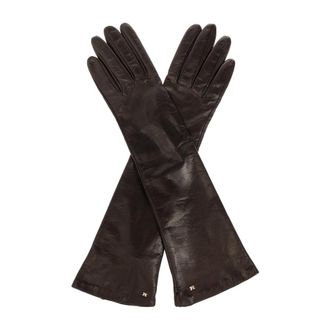 Max Mara Afidee Leren Handschoenen - Dames - Accessoires - Bruin - Maat: 8 IN Leer