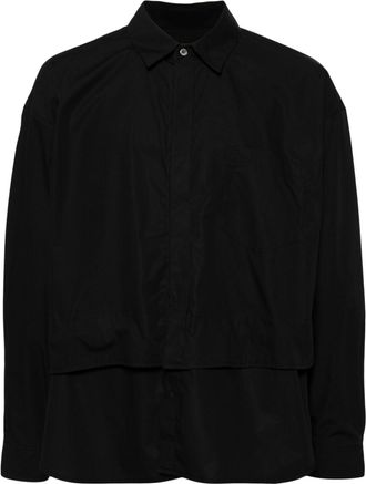 Songzio layered cotton shirt - men - Cotton - 46 - Black