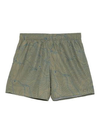 Lacoste logo-embroidered swim shorts - men - Polyester/Polyester - L - Green