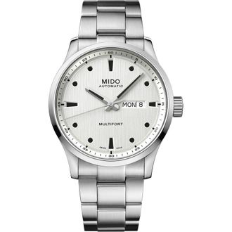 Mido Multifort Automatic Bracelet Watch, 42mm in Silver at Nordstrom