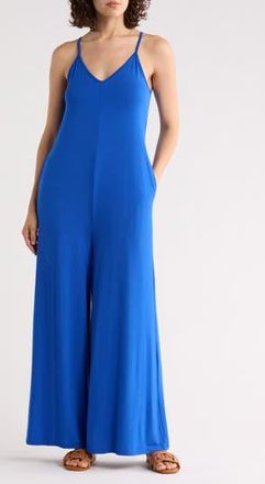 West K V-Neck Strappy Jumpsuit in Royal at Nordstrom Rack, Size X-Large