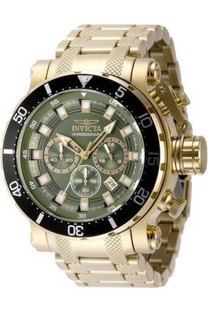 Invicta Coalition Forces 49227 Heren Horloge - Quartz Uurwerk - Roestvrij Staal met groene Wijzerplaat - 52mm
