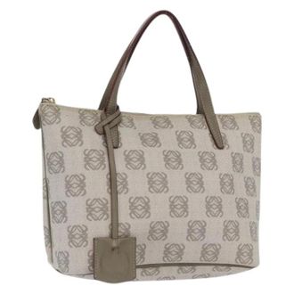 Loewe Pre-owned Leren Handtas - Dames - Pre-owned - Grijs - Maat: ONE Size Leer