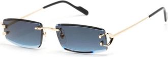 Cartier C D&eacute;cor Zonnebril - Heren - Zonnebrillen - Geel - 56 MM - Nylon - Accessoires