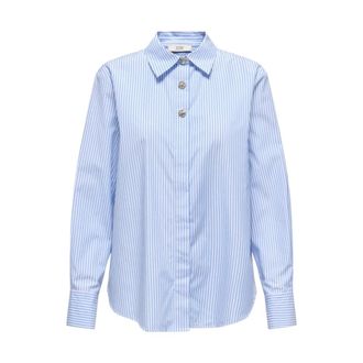 Jacqueline de Yong JACQUELINE de YONG, Shirts, female, Blue, Size: XS Classic Long Sleeve Button-Up Shirt