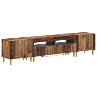 vidaXL Cabinet De Tv Led De 5 Piezas Madera Envejecida Vidaxl