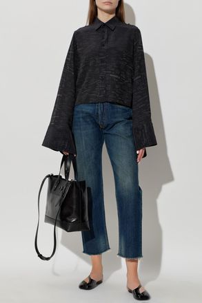 Maison Margiela Jacquard Shirt, Womens, Black