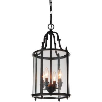 CWI Lighting Desire 4 Light Drum Shade Mini Pendant With Oil Rubbed Bronze Finish