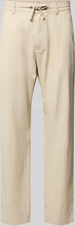 s.Oliver Red Label Relaxed Fit Hose aus Leinen-Baumwoll-Mix in Beige, Gr&ouml;&szlig;e 30/32