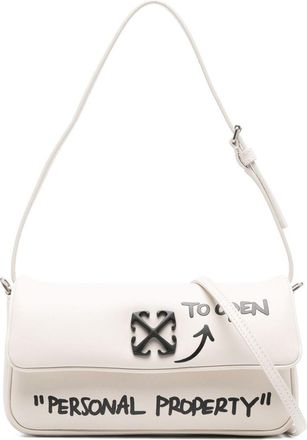 Off-white Jitney 0.7 Quote clutch - Beige