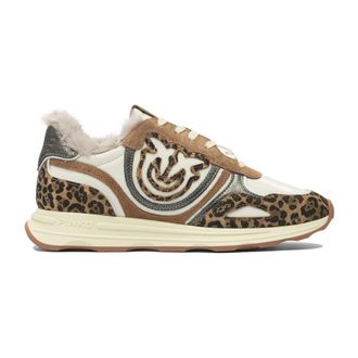Pinko Sneakers, female, Multicolor, 5 UK, Beige Trainers for Women Aw25