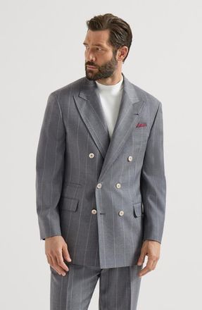 Brunello Cucinelli Virgin wool blazer in Medium Grey at Nordstrom, Size 52 It