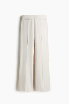 H&M Bootcut Twill Trousers in Light Beige at Nordstrom, Size 14