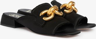 Pedro Garcia Slingback sandal in black satin | Enna | Fall winter 25 | PEDRO GARCIA