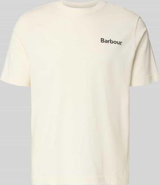 Barbour Relaxed Fit T-Shirt aus reiner Baumwolle Modell Packling in Offwhite, Gr&ouml;&szlig;e XXXL