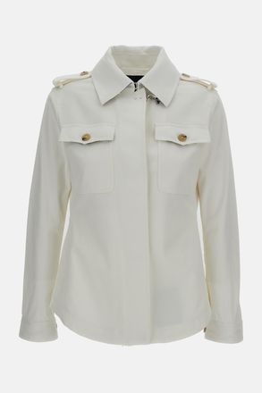 Fay Giacca Camicia In Drill Di Cotone