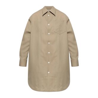 Ami Shirt Dresses, female, Beige, Size: 2XS Shirt-Style Dress
