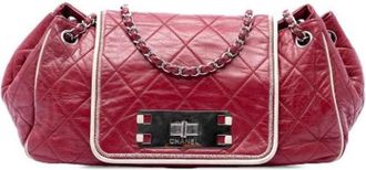 Chanel Pre-owned Quilted Shoulder Bag - Dames - Vintage Schoudertas - Rood - ONE Size - Leer - Vintage