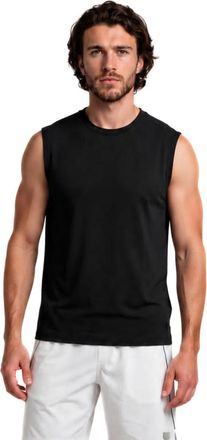 K-Swiss Performance Heathered Peached Jersey Muscle Tank in Black at Nordstrom, Size X-Large