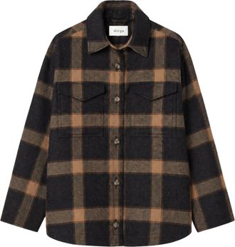 DIEGA Boxy Fit Checkered Sahra Shirt with Utility Pockets