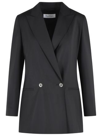 Max Mara Bikini zwarte blazer van scheerwol