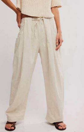 Free People Chambers Laid Back Pull On Pants In Summer Sand