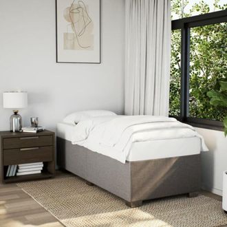 vidaXL Estructura De Cama Sin Colch&oacute;n Tela Taupe 90x200 Cm Vidaxl