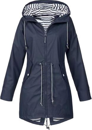 Generic Black Raincoat Women Womens Waterproof Jackets with Hood Outdoor Quick Dry Raincoat Casual Zipper Windbreaker with Hood Lightweight Breathable Overcoa