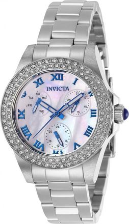 Invicta Angel Quartz Crystal Mother of Pearl Dial Ladies Watch 28479
