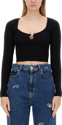 Moschino Ribbed Crop Top