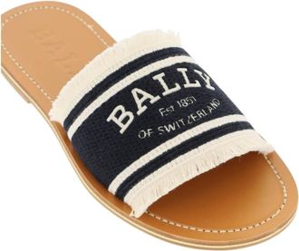 Bally Womens Bianka Flat Sandals In Black & Bone