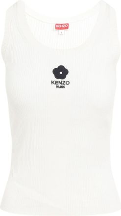 Kenzo Boke Flower 2.0-embroidered tank top - women - Polyester/Viscose - S - White