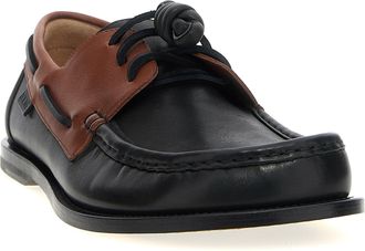 Loewe Mens Multicolor Calfskin Slip-On Loafers