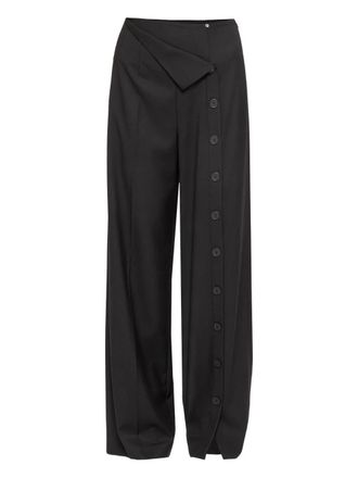 Nissa Pantaloni con dettaglio bottoni - Nero