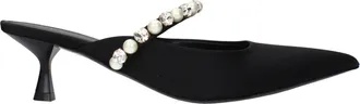 Stella McCartney Black Satin Stiletto Heel Womens Sandals