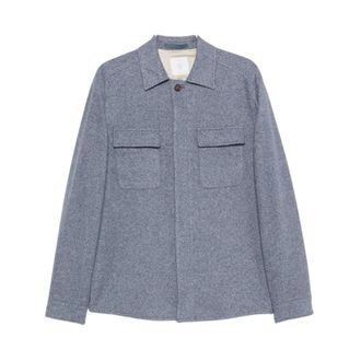 Eleventy Heren, Jassen, Blauw, Maat: M Denim