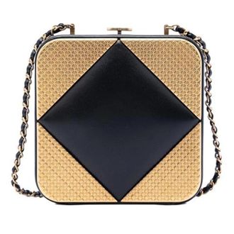 Chanel Pre-owned Crossbody Bag - Dames - Vintage Clutch - Beige - ONE Size - Leer - Vintage