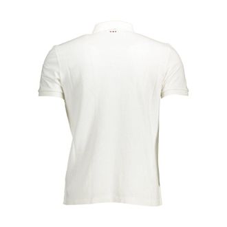 Napapijri Logo-Embroidered Cotton Polo Shirt - White