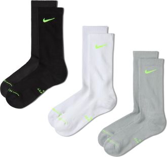 Nike Unisex Everyday Elevated Crew Socks (3 Pairs) in Multicolor | HQ4335-912