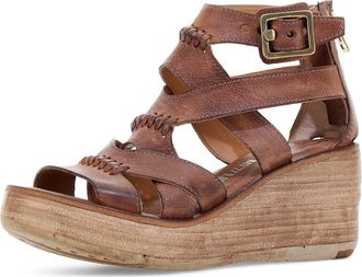 A.S.98 Norman Platform Wedge Sandal in Whiskey at Nordstrom, Size 10.5-11Us