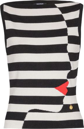 Balmain Top Mariniere - Nero