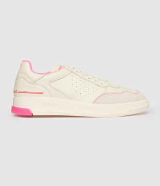 Ghōud Venice Baskets Tweener Low Wom Fluo Leat Cream Fuchsia