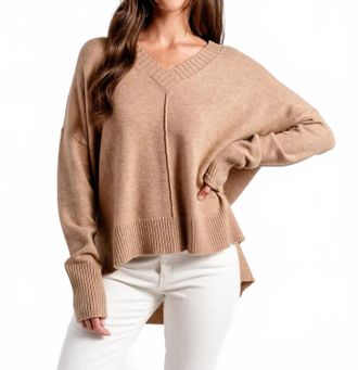 Kerisma Gwyneth V-Neck Sweater In Camel