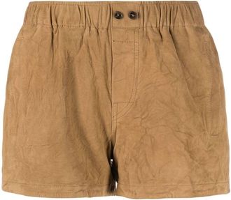 Zadig&Voltaire Paxi suede shorts - women - Goat Skin/Polyester - 34 - Brown