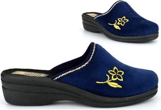 Generic Womens Mule Slippers Size 8 Mule Slipper Size 7 Wedges Womens Slip On Slipper Ladies Wedge Heel Slippers Ladies Wedges Wedge Slip On Sizes 3-8 Navy 8 