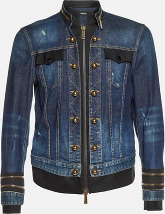 Dsquared2 Navy Blue Zip-Up Officer Jacket