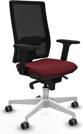 Piqueras y Crespo Horna sincro malla negra similpiel granate brazos 2D base blanca ruedas 65mm engomadas