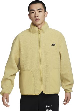 Nike Club Fleece+ Sherpa Winterized Jacket Buff Gold Black FB8387-720