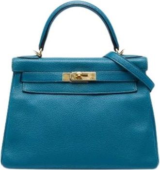 Herm&egrave;s Borsa Kelly II 28 Pre-owned - - Pre-owned - Donna - Blu - ONE SIZE