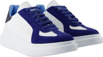 Alexander McQueen Mens Colorblock Calfskin Sneaker White